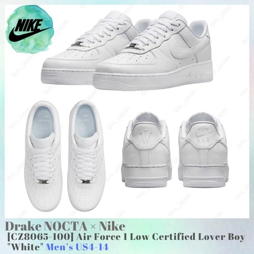 Drake NOCTA × Nike Air Force 1 Low Certified Lover Boy White CZ8065-100 US4-14