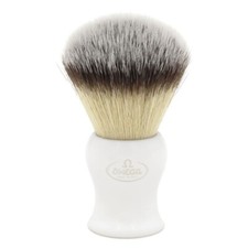 Omega Hi-Brush Series, 0146904 White Resin Synthetic Fibers Shave Brush New