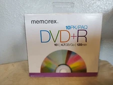 Memorex DVD-R 10 Pack 16X 4.7 GB/Go 120 Minutes FACTORY SEALED