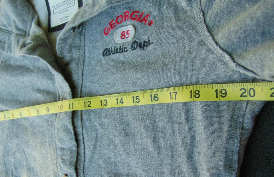 Chaqueta deportiva para mujer Georgia Bulldogs polar bordada L Lrg 40" envejecida WB Foto 4 de 4