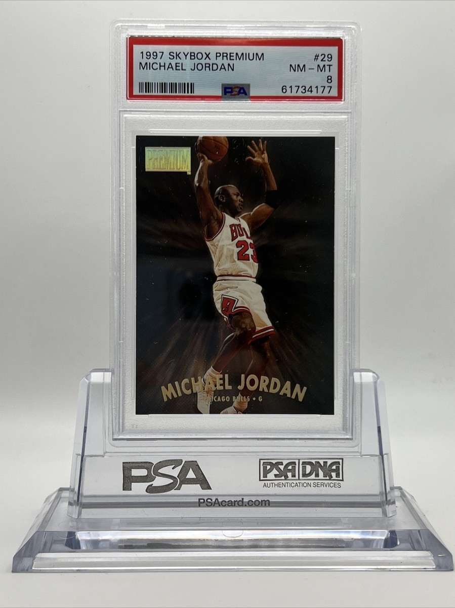 1997 Skybox Premium Michael Jordan Basketball Card #29 PSA 8 1997 Skybox Premium Michael Jordan Basketball Card #29 PSA 8