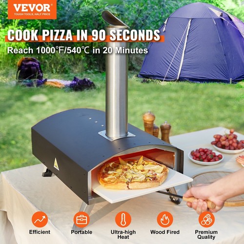 12in Pellet&Charcoal Outdoor Oven Portable Stainless Steel Grill w/ Pizza Stone - Picture 2 of 6