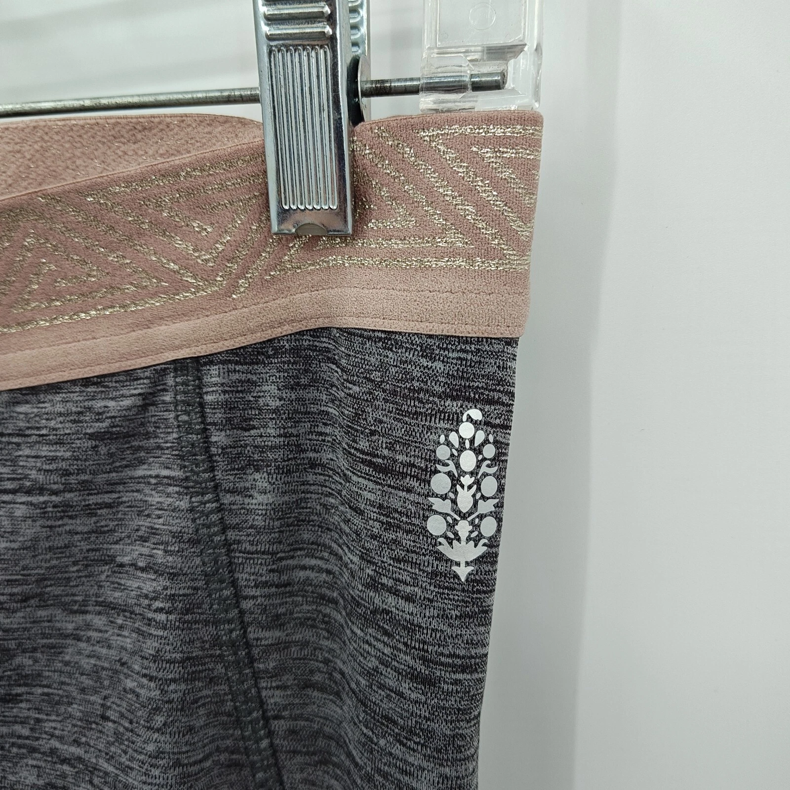 free-people-movement ruched ankle mesh section leggings
