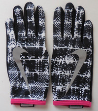 Nike Women's Thermal LW Rally Running Gloves Medium Black/White/Vivid Pink