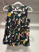 Nine West Dress shirt Tank top sleeveless multicolor women's size XS