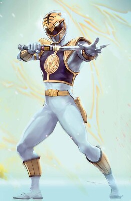 💥 MIGHTY MORPHIN POWER RANGERS 103 IVAN TAO Virgin Variant WHITE