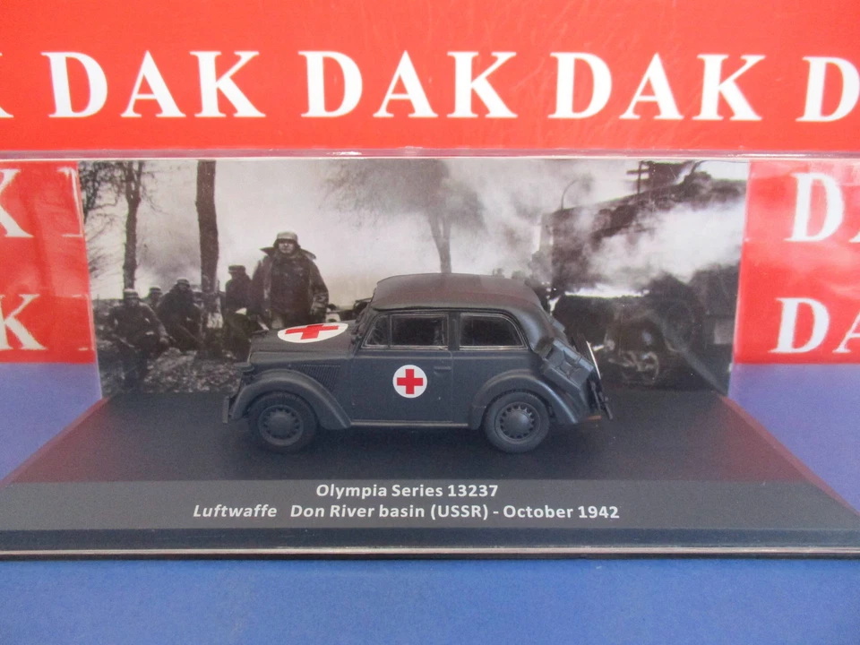 Die cast 1/43 Modellino Auto Opel Olympia Series 13237 Luftwaffe USSR 1942 - Immagine 4 di 4