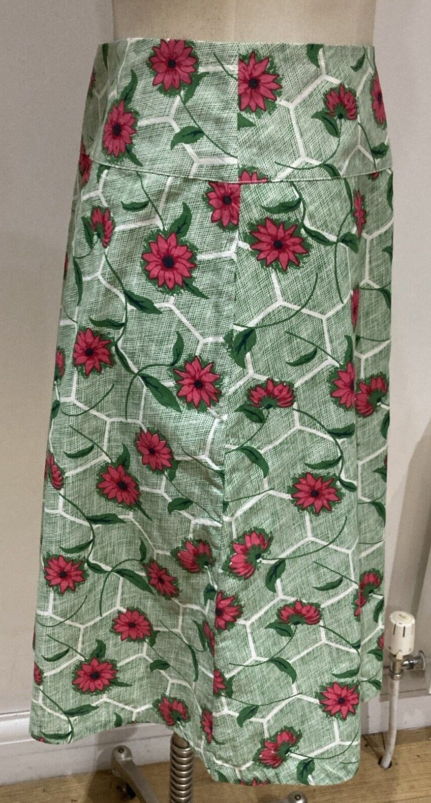 Seasalt Skylark Floral/Honeycomb Cotton Skirt, Size 10 UK, New without tags 5