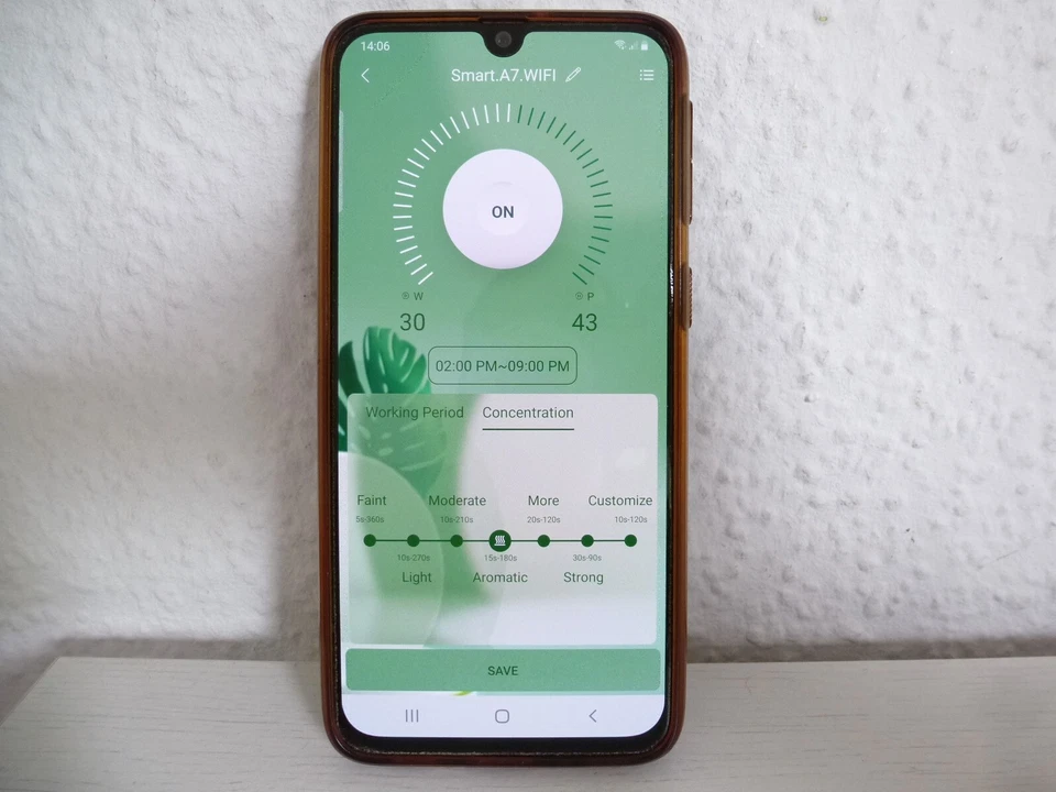 Aroma Diffuser Aluminium Tower Kaltvernebelung USB-C Stecker EU App gesteuert - Bild 3 von 4