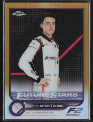 2022 Topps Chrome Formula 1 #84 Marcus Armstrong Gold/Purple