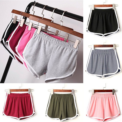 Damen Freizeit Sport Shorts Fitnessstudio Yoga Fitness Laufen Strand Sommer heiße Hose - Bild 6 von 17