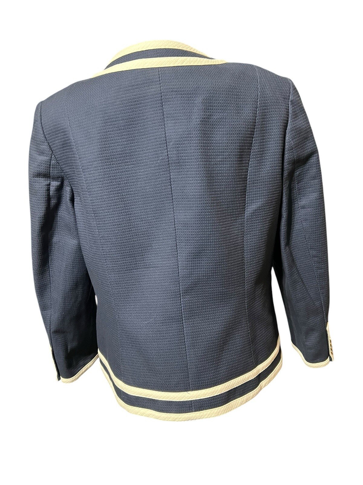 Pendleton Gold Button Blazer Jacket Blue White Tr… - image 4