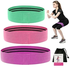 AGPTEK Odoland Fabric Loop Resistance Bands: Anti Slip Fabric Fitness Band for L
