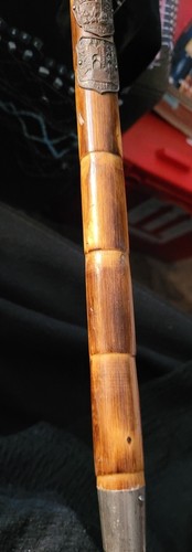 German Wooden Walking Hiking Stick Cane With 18 Souvenir Badges & Metal Cane Tip - Picture 7 of 7