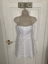 Reformation Hucklebury White Dress. Size 10 UK/ US 6 RRP £180