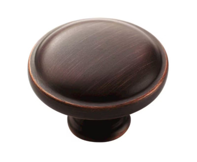 Amerock Everyday 1-1/4 in. Oil-Rubbed Bronze Round Cabinet Knob (4 Pack)