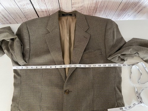 Chaps Ralph Lauren Houndstooth Check Silk/Wool Blend Sports Jacket Blazer 41R - Picture 9 of 12
