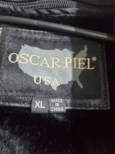OSCAR Piel Usa Leather US AIR FORCE RARE BOMBER JACKET SIZE XL - Picture 5 of 10