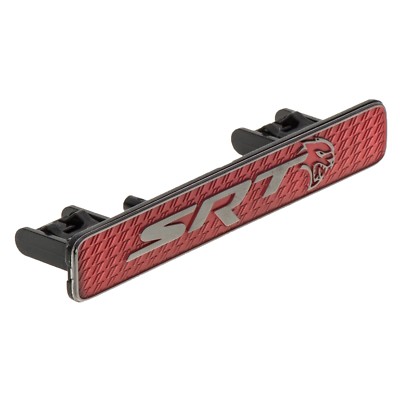 15-19 DODGE CHARGER HELLCAT SRT DASHBOARD EMBLEM BADGE BLACK & RED OEM NEW MOPAR