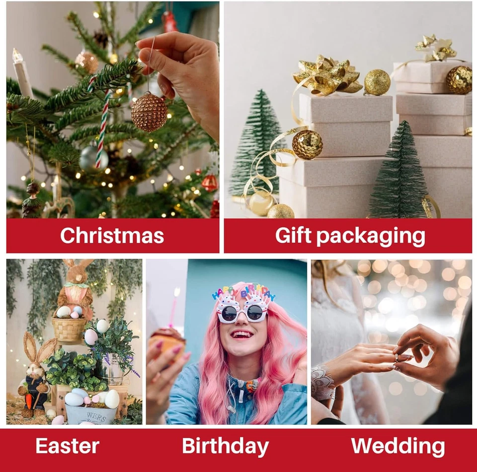 Papel de corte arrugado rojo Navidad 4,9 OZ - Relleno de trituración de papel reutilizable como confeti Foto 4 de 4