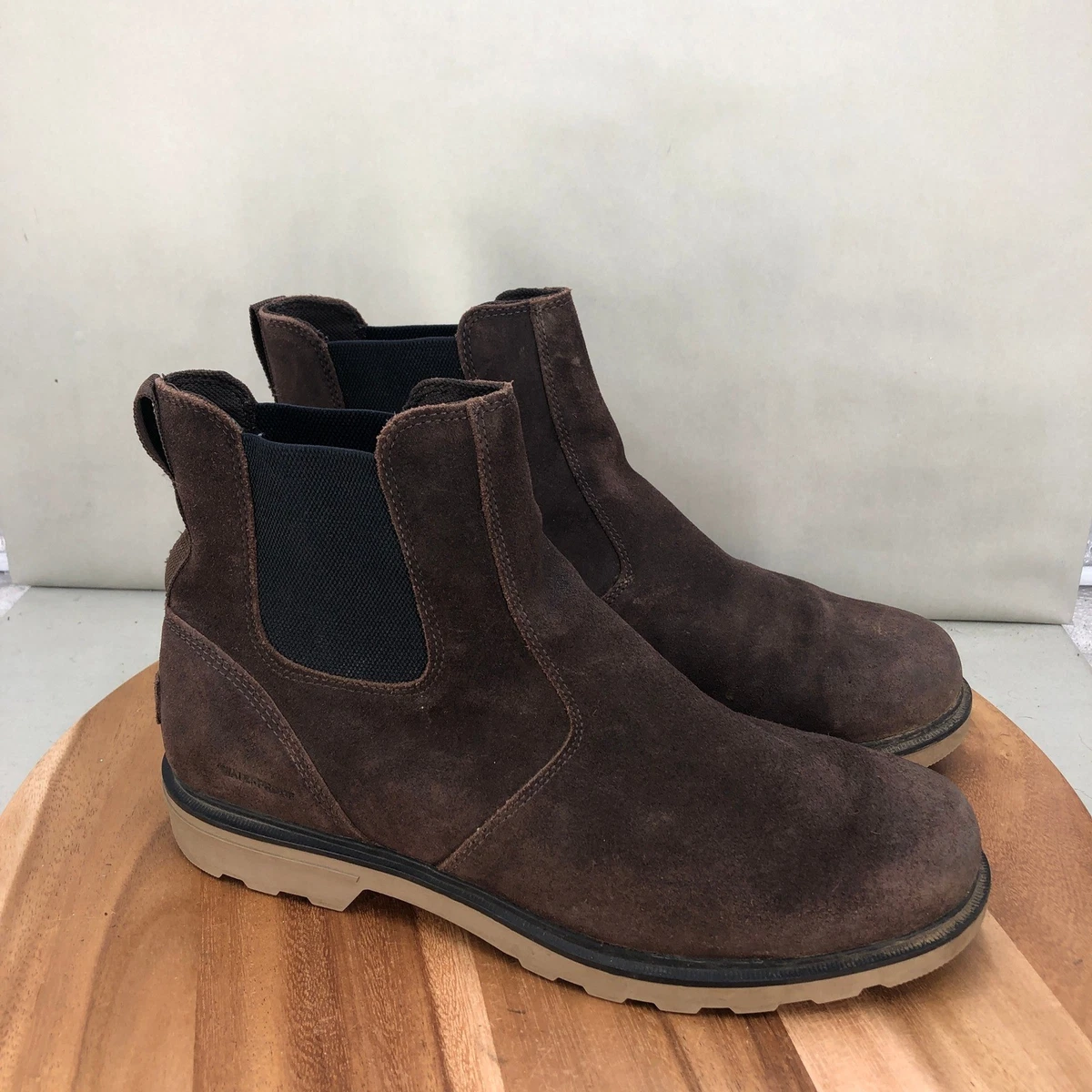 Sorel Carson Chelsea Boots Mens Size 12 Black Suede Pull On Lug Sole Winter Sorel Men main image 4