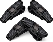 4 Pcs Sunglasses Holders for Car Sun Visor,Glasses Ticket Card Clip Mount Hanger