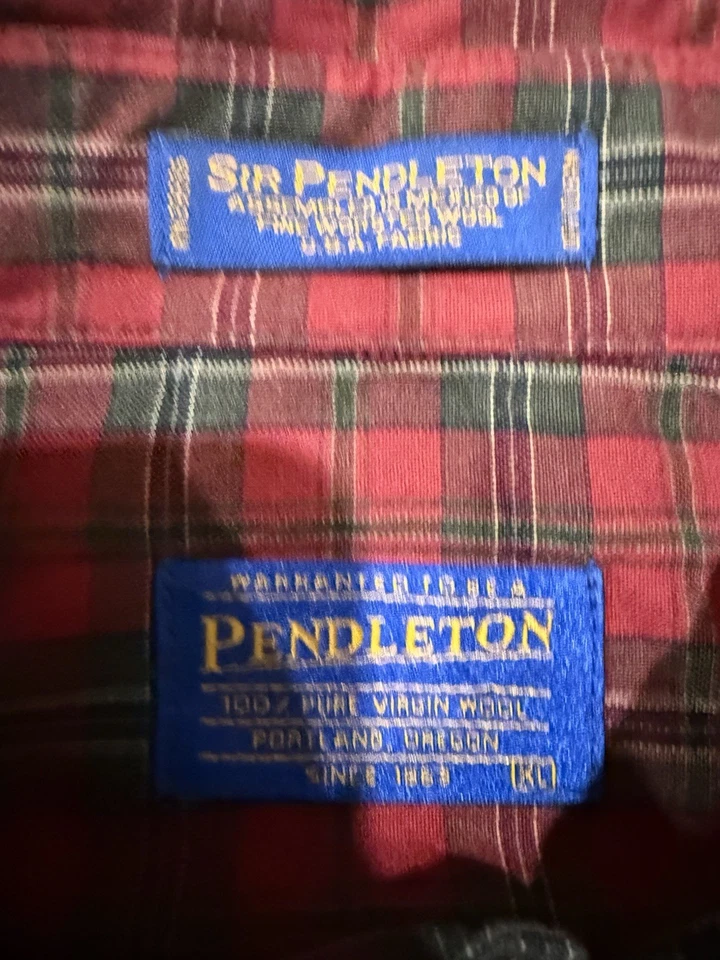 Vintage 100 Percent Wool Sir Pendleton Dress Shirt Button up Stripped - Image 3 of 3