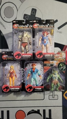 Lot 4 Super7 Thundercats Deluxe 7'' Action Figures Lion-O Tygra Cheetara Monkian 