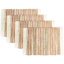 Woven Table Placemats Set of 4 - Rust, Jute Boho Outdoor Table Mats for Kitch...