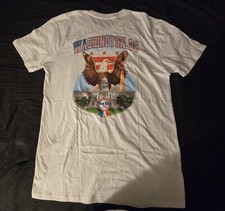 Hard Rock Cafe Shirt White Washington DC Monument Capital Building Eagle & Flag