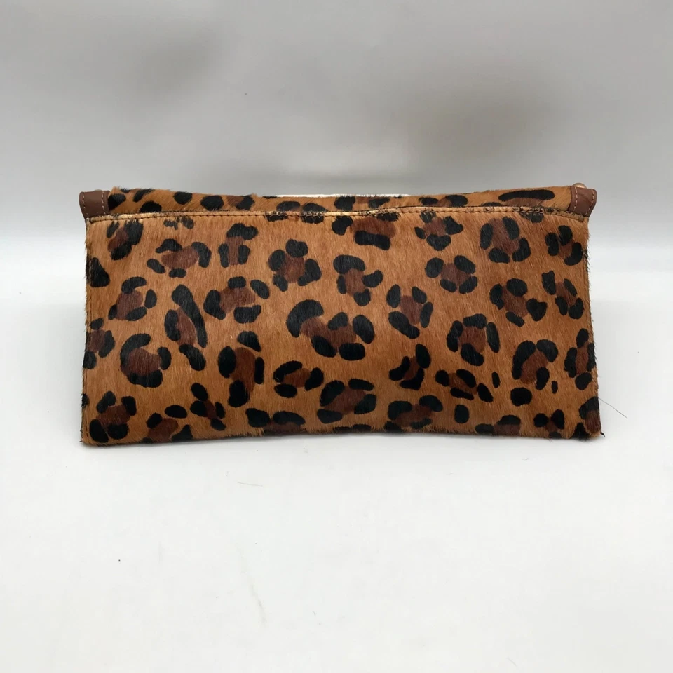 Bolso de Mano Beverly Feldman Marrón Tachonado Estampado Leopardo Foto 2 de 4