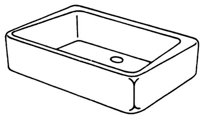 Geberit Publica Spülbecken 500 mm x 400 mm x 140 mm - Weiß Alpin - 360050000