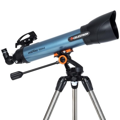 Refractor Telescope 100mm Celestron Inspire 100AZ Smartphone Adapter Blue