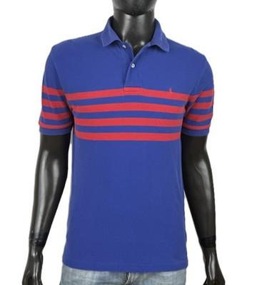 Polo Ralph Lauren Herren Größe S blau rote Streifen Custom Fit Baumwolle Original