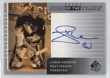 2001-02 SP Authentic Sign of the Times Johan Hedberg #HE Auto 10lp
