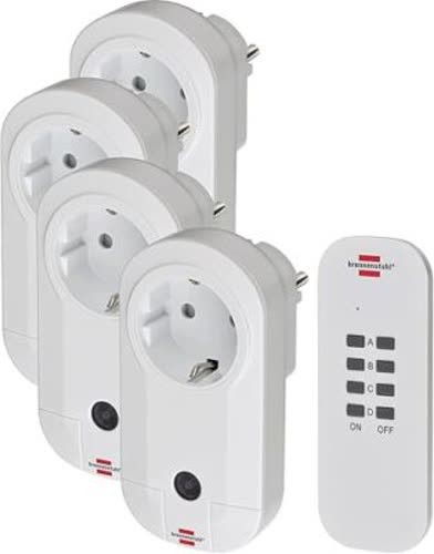 Brennenstuhl Funkschalt-Set Rc CE1 4001, 4Er Funksteckdosen Set Innenbereich-image
