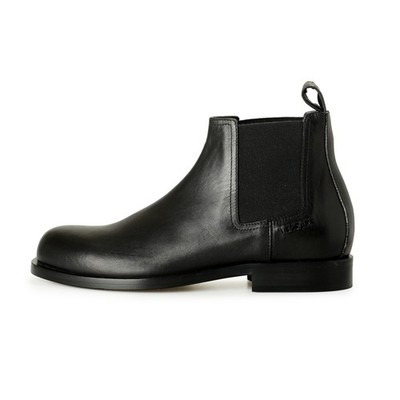 Versace Men's Black Leather Chelsea Boots Shoes US 7 IT 40