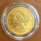1900 P $5 Liberty Head Gold Half Eagle Pre-1933 US Gold Coin AU Coronet Type