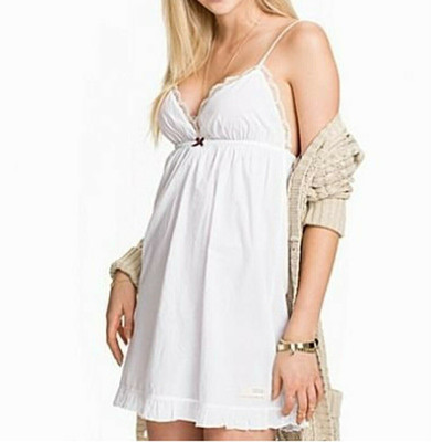 Odd Molly Anthropologie Once In A While Mini Dress Slip Ruffle Lace S-1 220305