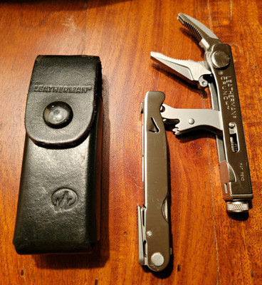 Leatherman Crunch Multi-Tool Locking Pliers w/ Black Leather Sheath