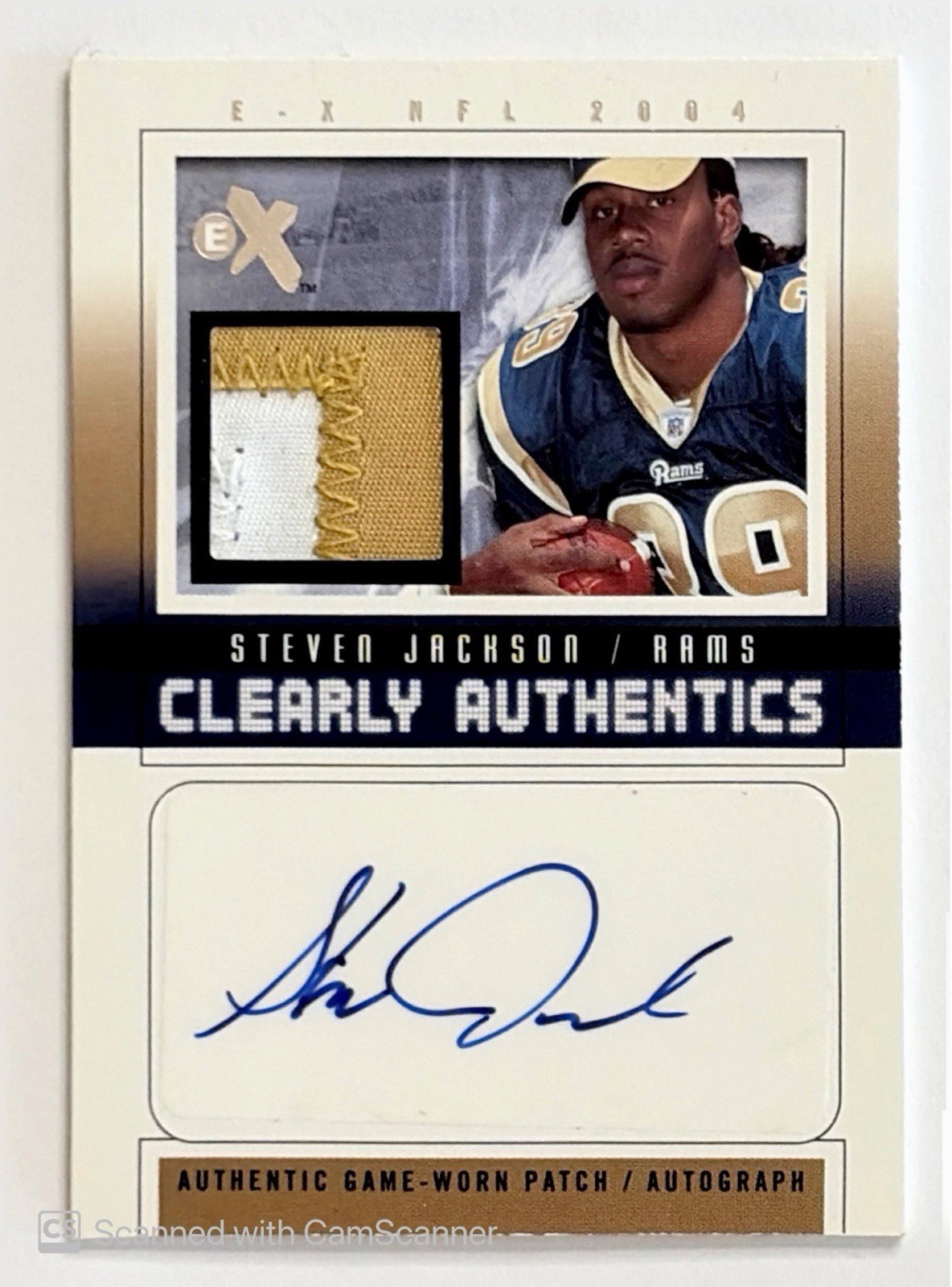 Steven Jackson Fleer E-X Clearly Authentics Signature #CASSJ Base