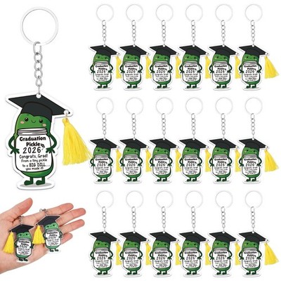 24 Pcs 2026 Graduation Decoration Green 10x4.5 Cm Senior Graduation Party