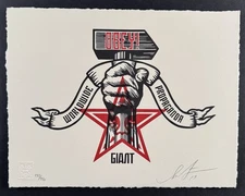 Shepard Fairey “Hammer & Fist” Letterpress Print - Signed - Obey Giant - 2019