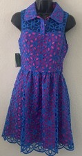 🆕Lilly Pulitzer Pemberton Dress Size 0 Spring Wedding Guest Blue Daisy Eyelet