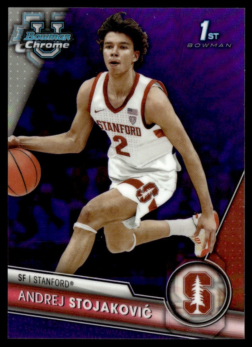 2023-24 Bowman University 1st Purple Refractor Andrej Stojaković 174/399 #73