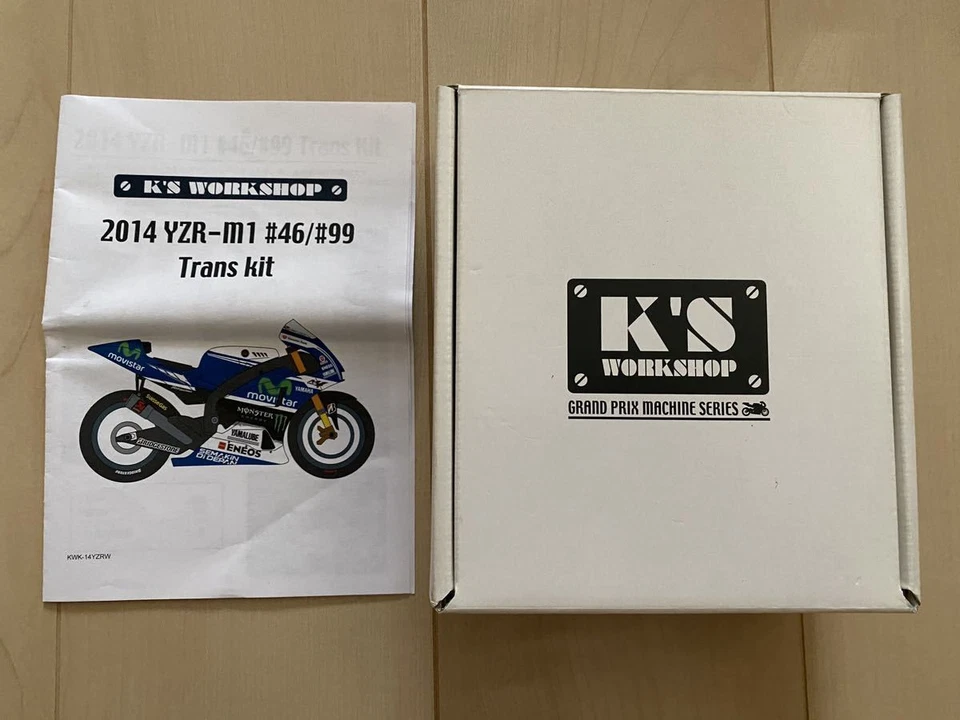 New Rare K's Workshop 1/12 2014 YZR-M1 #46/#99 Early Type Trans Kit Rossi - Image 3 of 3