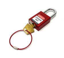 American Lock A1106RED Anodized Aluminum Safety Padlock 1-1/2" x 1-1/2" RED