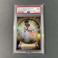 2021 Stadium Club Chrome Crystal Ball Jazz Chisholm Jr. Orange /25 PSA 9 #CB-8