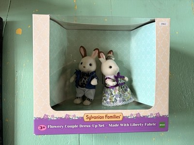 Sylvanian Families Calico geblümt Paar Anzieh Set Liberty London Stoff 2167