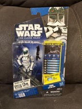 STAR WARS CLONE WARS FIGURE CW28 CLONE PILOT GOJI MOC MIP Blue card